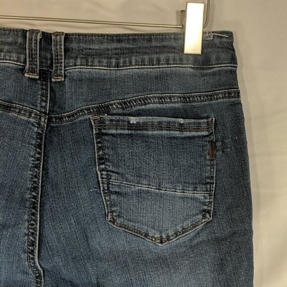 1822 Denim Jeans Pants Distressed Blue 14 High Rise Skinny Ankle - Picture 7 of 14